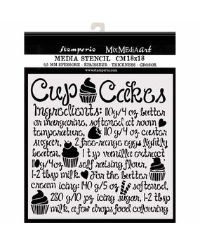 Stamperia Thick Stencil 18x18cm Cupcake (KSTDQ60) (OUTLET)