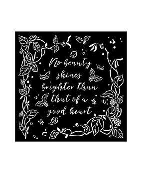 Stamperia Woodland Thick Stencil 18x18cm Frame with Leaves (KSTDQ91) (OUTLET)