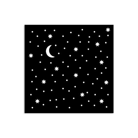 Stamperia Alice in Christmas Thick Stencil 12x12cm Stars and Moon (KSTDS57) (OUTLET)