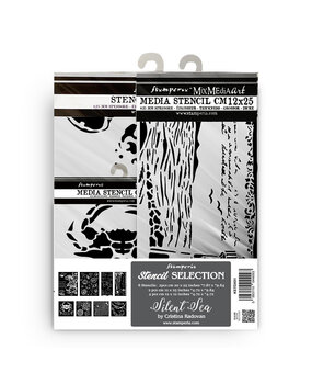 Stamperia Silent Sea Thick Stencil Assortment (8pcs) (KSTDX01) (OUTLET)
