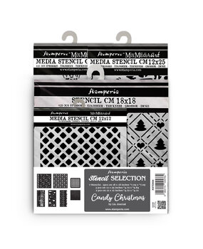 Stamperia Candy Christmas Stencil Assortment (7pcs) (KSTDX04) (OUTLET)