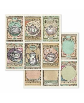 Stamperia Alice Tea Time 12x12 Inch Paper Sheets (10pcs) (SBB583) (OUTLET)