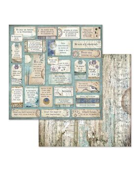 Stamperia Cosmos Quotes 12x12 Inch Paper Sheet (SBB654) (OUTLET)