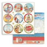 Stamperia Christmas Patchwork Rounds 12x12 Inch Paper Sheets (10pcs) (SBB804) (OUTLET)