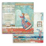 Stamperia Christmas Patchwork Angel 12x12 Inch Paper Sheets (10pcs) (SBB807) (OUTLET)