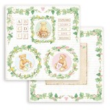 Stamperia Daydream Bear and Garlands 12x12 Inch Paper Sheets (10pcs) (SBB858) (OUTLET)