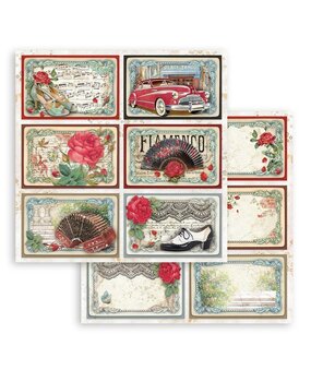 Stamperia Desire 6 Cards 12x12 Inch Paper Sheets (10pcs) (SBB891) (OUTLET)