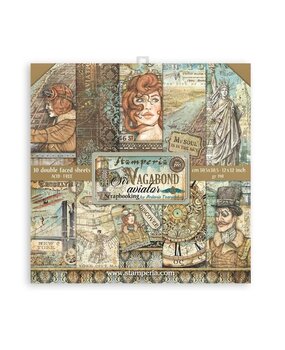 Stamperia Sir Vagabond Aviator 12x12 Inch Paper Pack (SBBL112) (OUTLET)