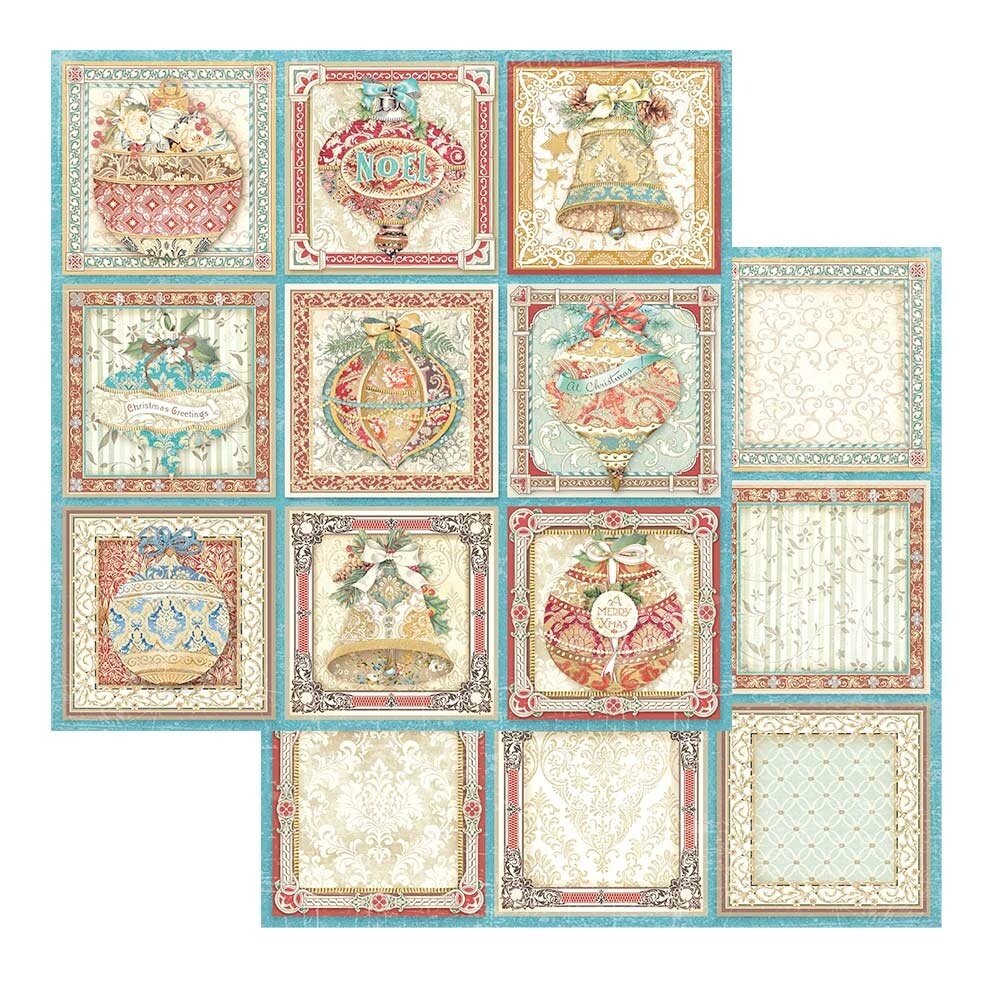 Stamperia Christmas Greetings 12x12 Inch Paper Pack (SBBL137) (OUTLET)