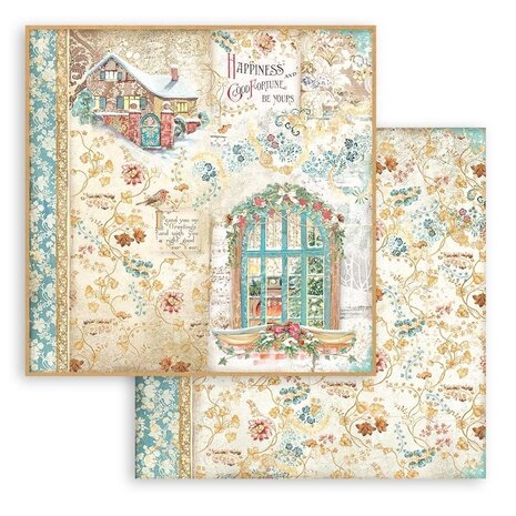 Stamperia Christmas Greetings 12x12 Inch Paper Pack (SBBL137) (OUTLET)