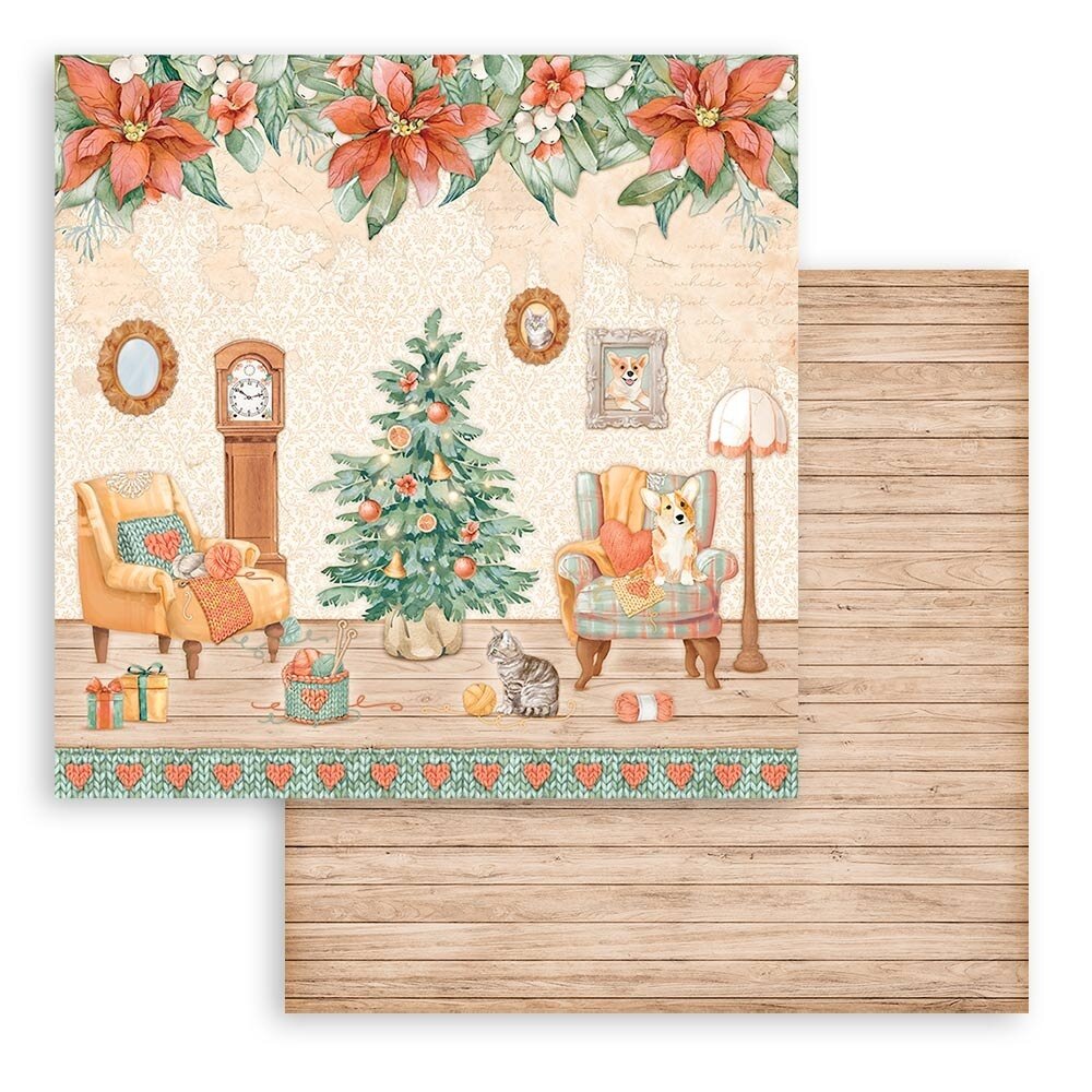Stamperia All Around Christmas 12x12 Inch Paper Pack (SBBL140) (OUTLET)