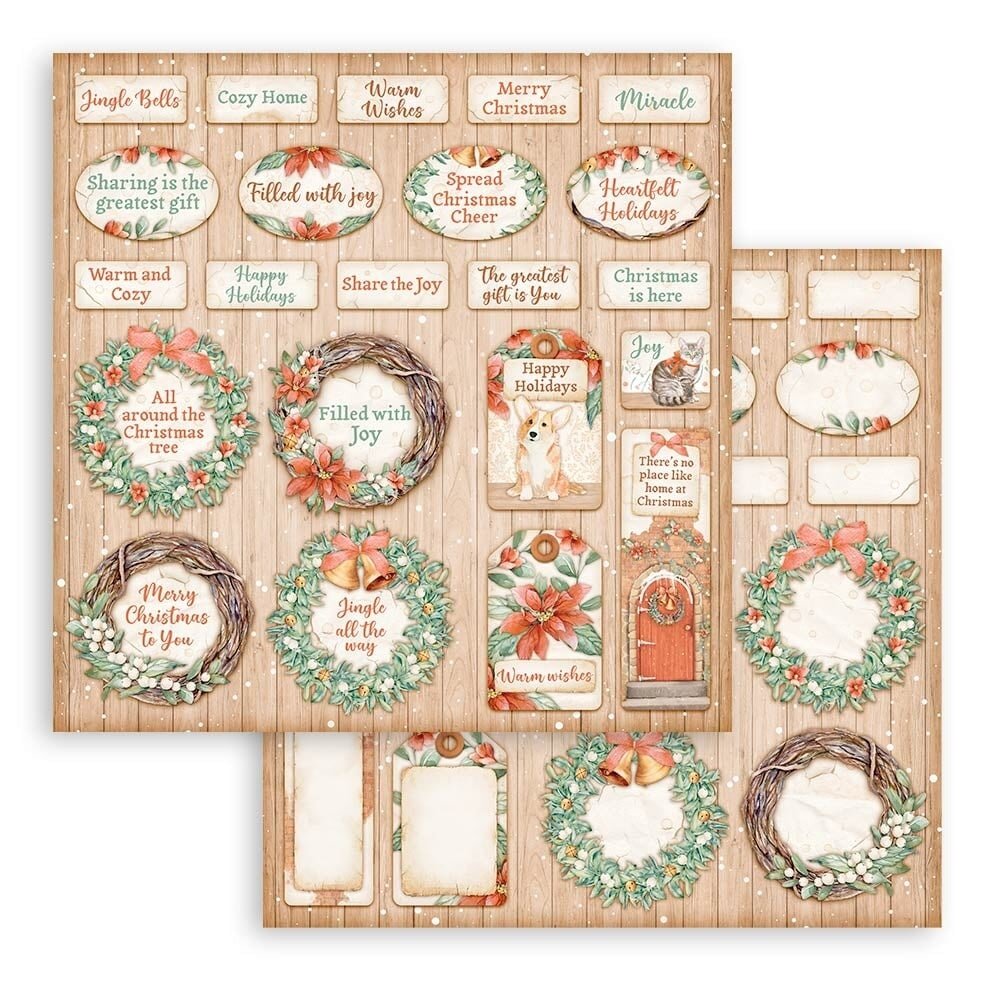 Stamperia All Around Christmas 12x12 Inch Paper Pack (SBBL140) (OUTLET)