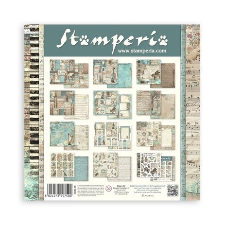 Stamperia Music 12x12 Inch Paper Pack (SBBL48) (OUTLET)
