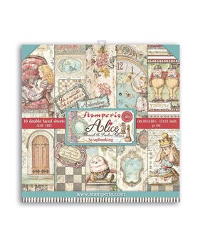 Stamperia Alice Through the Looking Glass 12x12 Inch Paper Pack (SBBL93) (OUTLET)