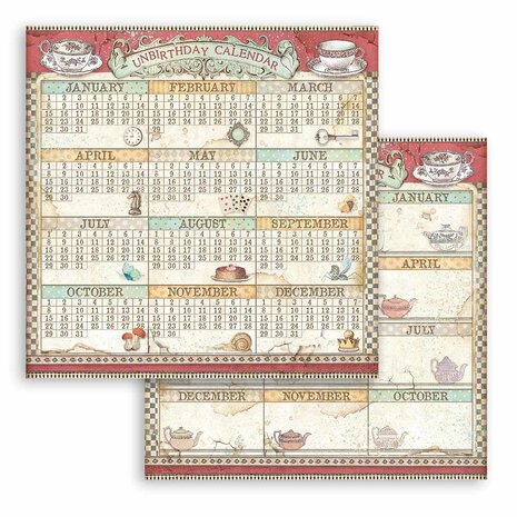 Stamperia Alice Through the Looking Glass 12x12 Inch Paper Pack (SBBL93) (OUTLET)