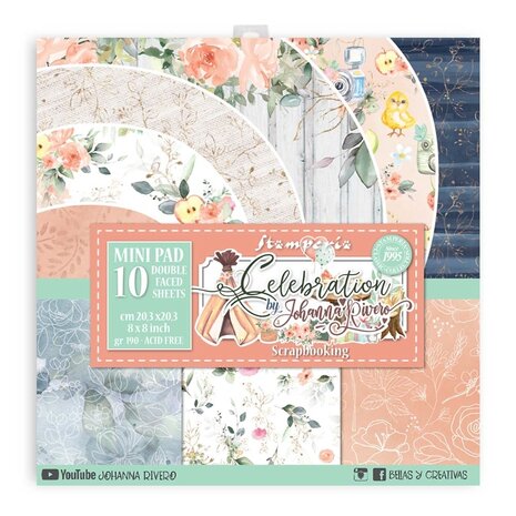 Stamperia Celebration 8x8 Inch Paper Pack (SBBS37) (OUTLET)