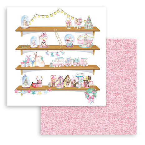 Stamperia Christmas Rose 8x8 Inch Paper Pack (SBBS45) (OUTLET)