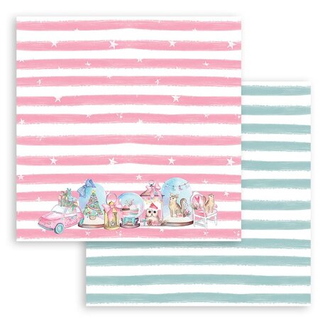 Stamperia Christmas Rose 8x8 Inch Paper Pack (SBBS45) (OUTLET)