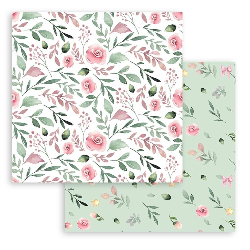 Stamperia Christmas Rose 8x8 Inch Paper Pack (SBBS45) (OUTLET)