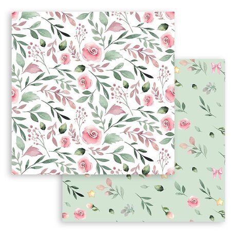 Stamperia Christmas Rose 8x8 Inch Paper Pack (SBBS45) (OUTLET)