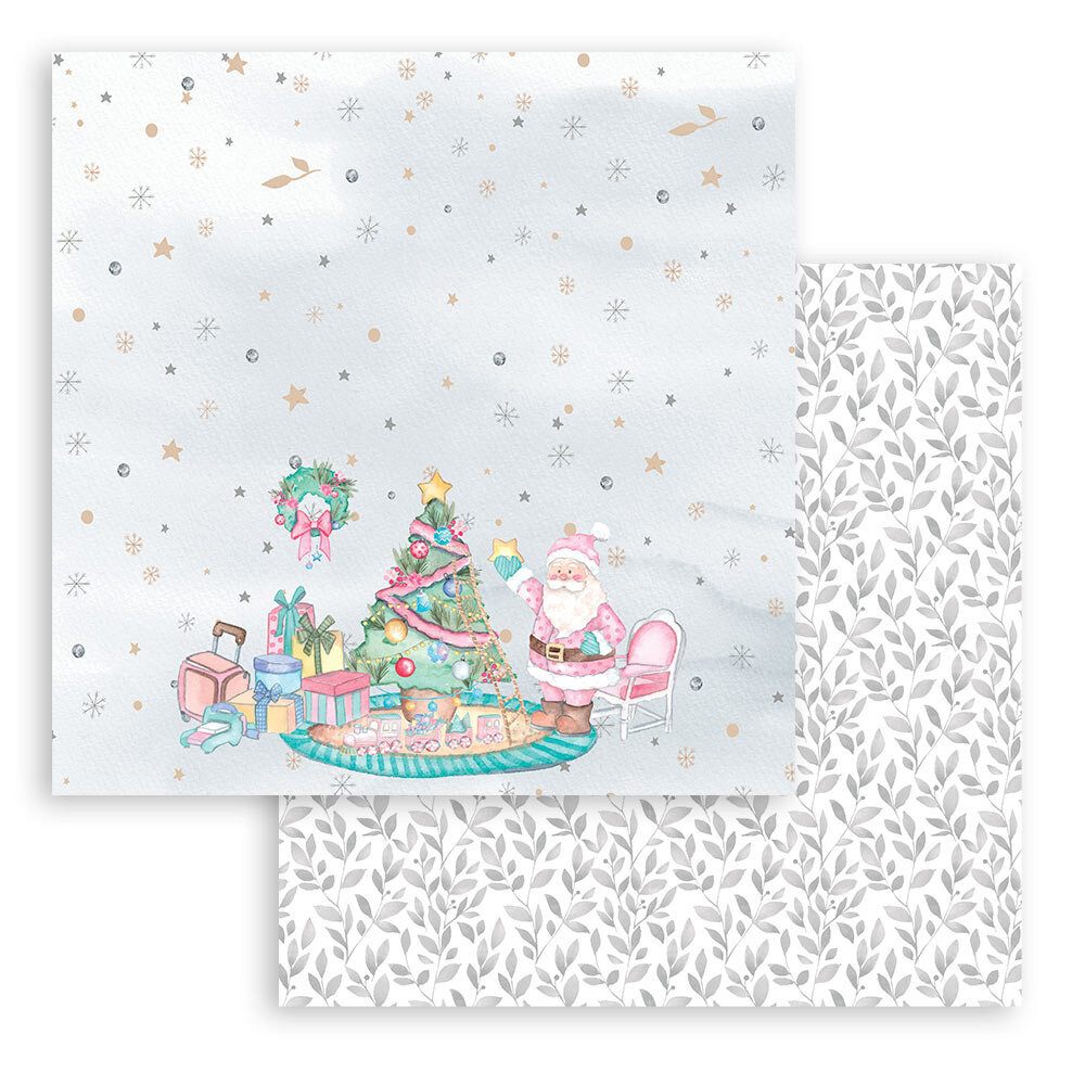 Stamperia Christmas Rose 8x8 Inch Paper Pack (SBBS45) (OUTLET)