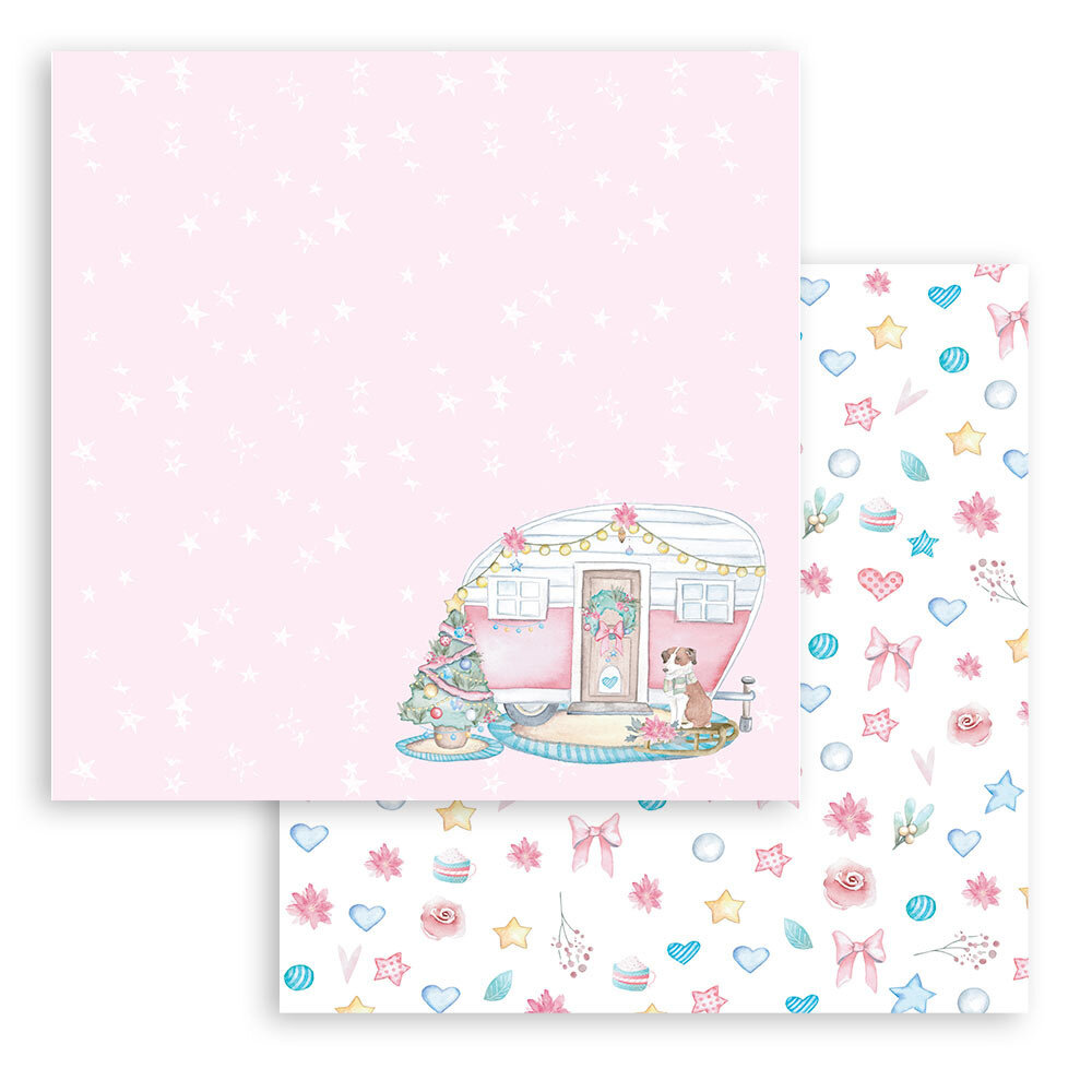 Stamperia Christmas Rose 8x8 Inch Paper Pack (SBBS45) (OUTLET)