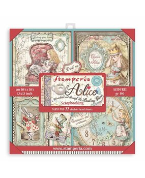Stamperia Alice in Wonderland and Through the Looking Glass 12x12 Inch Maxi Paper Pack (SBBXL12) (OUTLET)