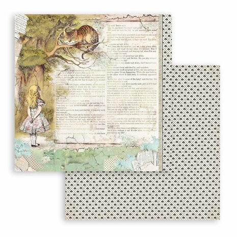 Stamperia Alice in Wonderland and Through the Looking Glass 12x12 Inch Maxi Paper Pack (SBBXL12) (OUTLET)