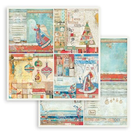 Stamperia Christmas Patchwork 6x6 Inch Paper Pack (SBBXS05) (OUTLET)