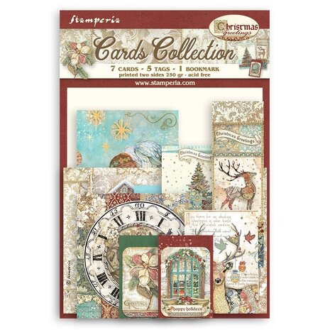 Stamperia Christmas Greetings Cards Collection (SBCARD18) (OUTLET)
