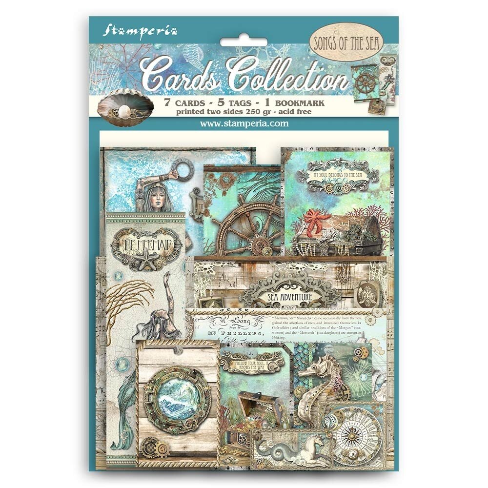 Stamperia Songs of the Sea Cards Collection (SBCARD21) (OUTLET)