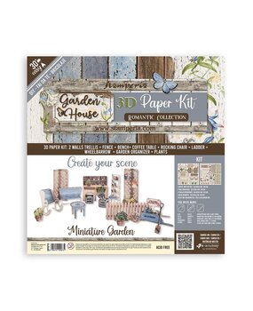 Stamperia 3D Paper Kit 12x12 Inch Romantic Garden House (SBPOP10) (OUTLET)