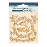 Stamperia Romantic Christmas Garland Decorative Chips (SCB101) (OUTLET)
