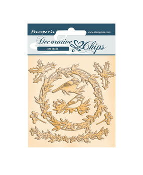 Stamperia Romantic Christmas Garland Decorative Chips (SCB101) (OUTLET)