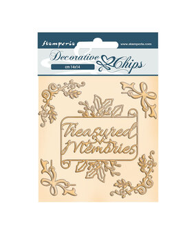 Stamperia Romantic Christmas Memories Decorative Chips (SCB103) (OUTLET)