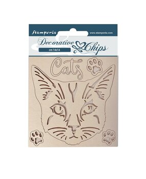 Stamperia Decorative Chips Provence Cat (SCB118) (OUTLET)