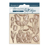 Stamperia Decorative Chips Romantic Garden House Flowers (SCB122) (OUTLET)