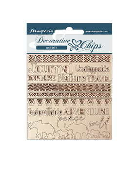 Stamperia Decorative Chips Savana Adventure (SCB129) (OUTLET)