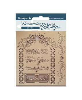 Stamperia Decorative Chips Garden of Promises Promise for You (SCB135) (OUTLET)