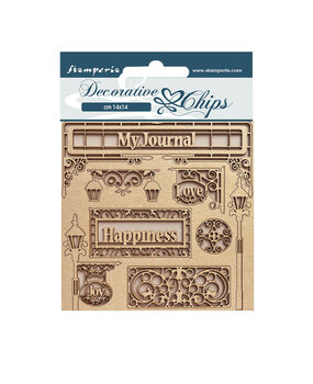 Stamperia Decorative Chips Sweet Winter My Journal (SCB150) (OUTLET)