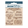 Stamperia Magic Forest Decorative Chips Writing And Plates (SCB162) (OUTLET)