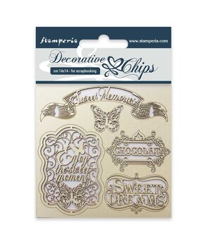 Stamperia Decorative Chips Sweet Memories (SCB17) (OUTLET)