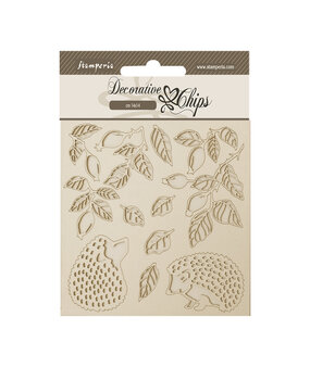 Stamperia Woodland Decorative Chips Hedgehog (SCB191) (OUTLET)