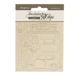 Stamperia Art of Travelling Decorative Chips Car (SCB250) (OUTLET)