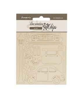 Stamperia Art of Travelling Decorative Chips Car (SCB250) (OUTLET)
