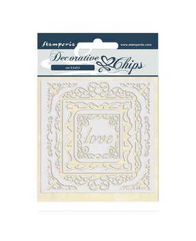 Stamperia Decorative Chips Atelier des Arts Love Frames (SCB47) (OUTLET)