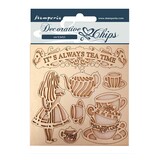 Stamperia Decorative Chips Alice Tea Time (SCB49) (OUTLET)