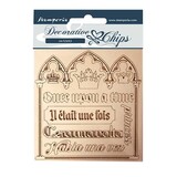 Stamperia Decorative Chips Sleeping Beauty Quotes (SCB56) (OUTLET)