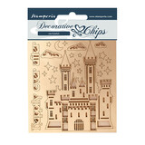 Stamperia Decorative Chips Sleeping Beauty Castle (SCB58) (OUTLET)