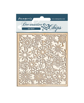 Stamperia Winter Tales Snowflakes Decorative Chips (SCB64) (OUTLET)